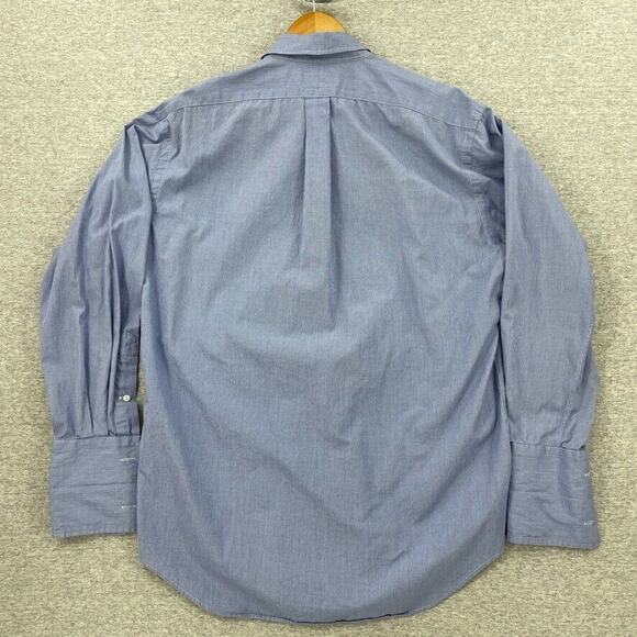 Polo Ralph Lauren Button Up Shirt Mens 15 Blue Check Long Sleeve Chatfield - Picture 3 of 9